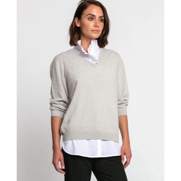 Hinson Wu white sleeveless ruffled neck Michelle tunic NWOT - Picture 3 of 10